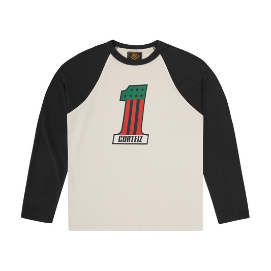 NUMBER 1 RAGLAN LS [BLACK]