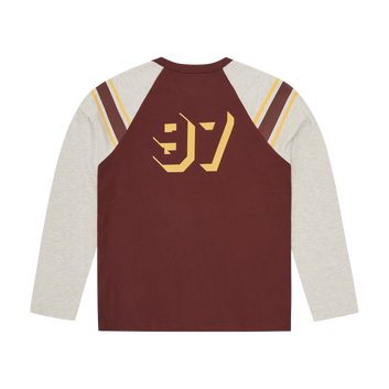 97 HEAVYWEIGHT RAGLAN LS [BURGUNDY]
