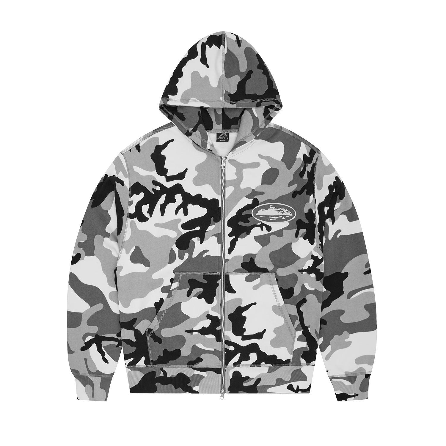 ISLAND PUFF PRINT ZIP HOODIE [ARCTIC CAMO]