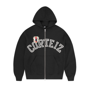 ARCH SHIELD ZIP HOODIE [BLACK]