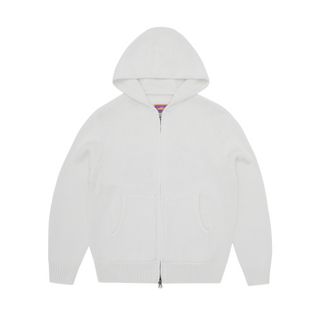 ALCATRAZ HEAVY KNIT ZIP HOODIE [NATURAL]