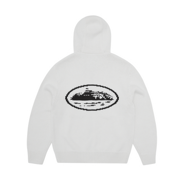 ALCATRAZ HEAVY KNIT ZIP HOODIE [NATURAL]