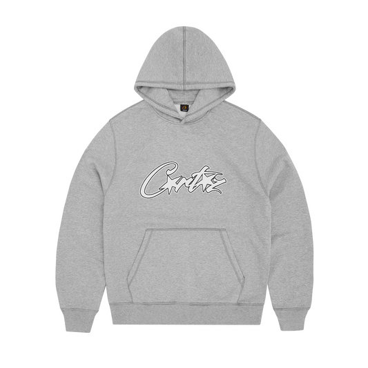 SATIN APPLIQUE ALLSTARZ HOODIE [GREY]