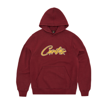 SATIN APPLIQUE ALLSTARZ HOODIE [MAROON]