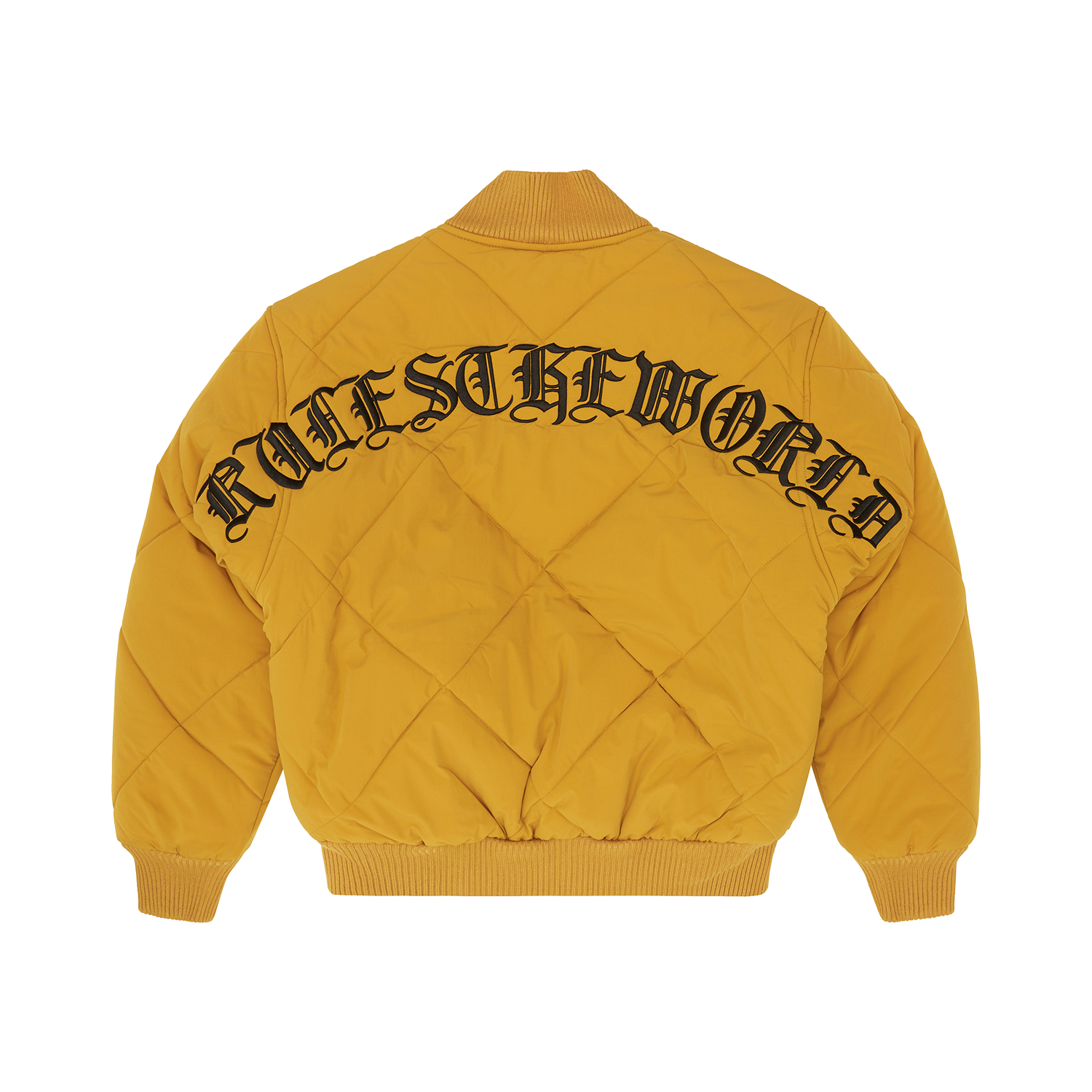 OLDE ENGLISH QUILTED BOMBER JACKET [YELLOW]