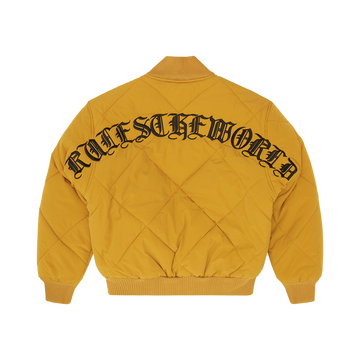 OLDE ENGLISH QUILTED BOMBER JACKET [YELLOW]