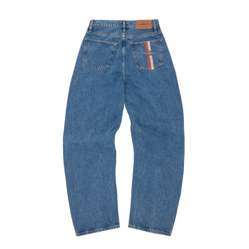 DUAL STRIPE BAGGY JEANS [MIDWASH]