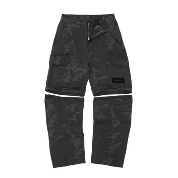 GUERILLAZ CONVERTIBLE PANT [BLACK CAMO]