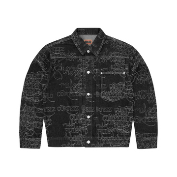 HANDWRITTEN DENIM JACKET [BLACK]