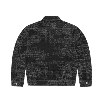 HANDWRITTEN DENIM JACKET [BLACK]