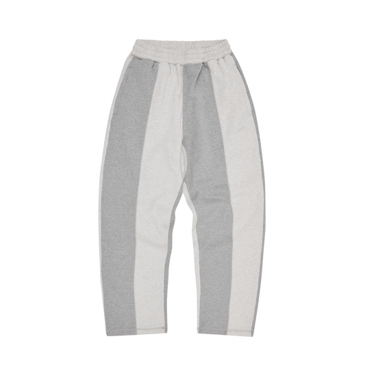 HMP CONTRAST PANEL OPEN HEM SWEATPANT [HEATHER GREY]