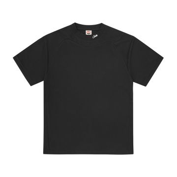 HMP PANEL MOCK TEE [BLACK]