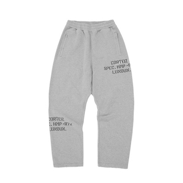 HMP STENCIL OPEN HEM SWEATPANT [LIGHT HEATHER]
