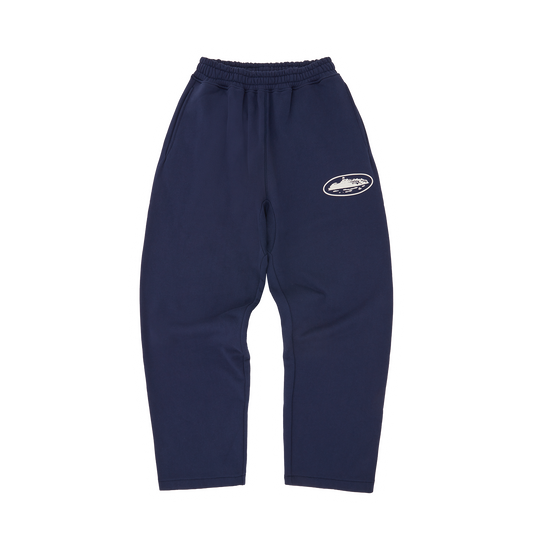 ISLAND PUFF PRINT OPEN HEM SWEATPANT [NAVY]