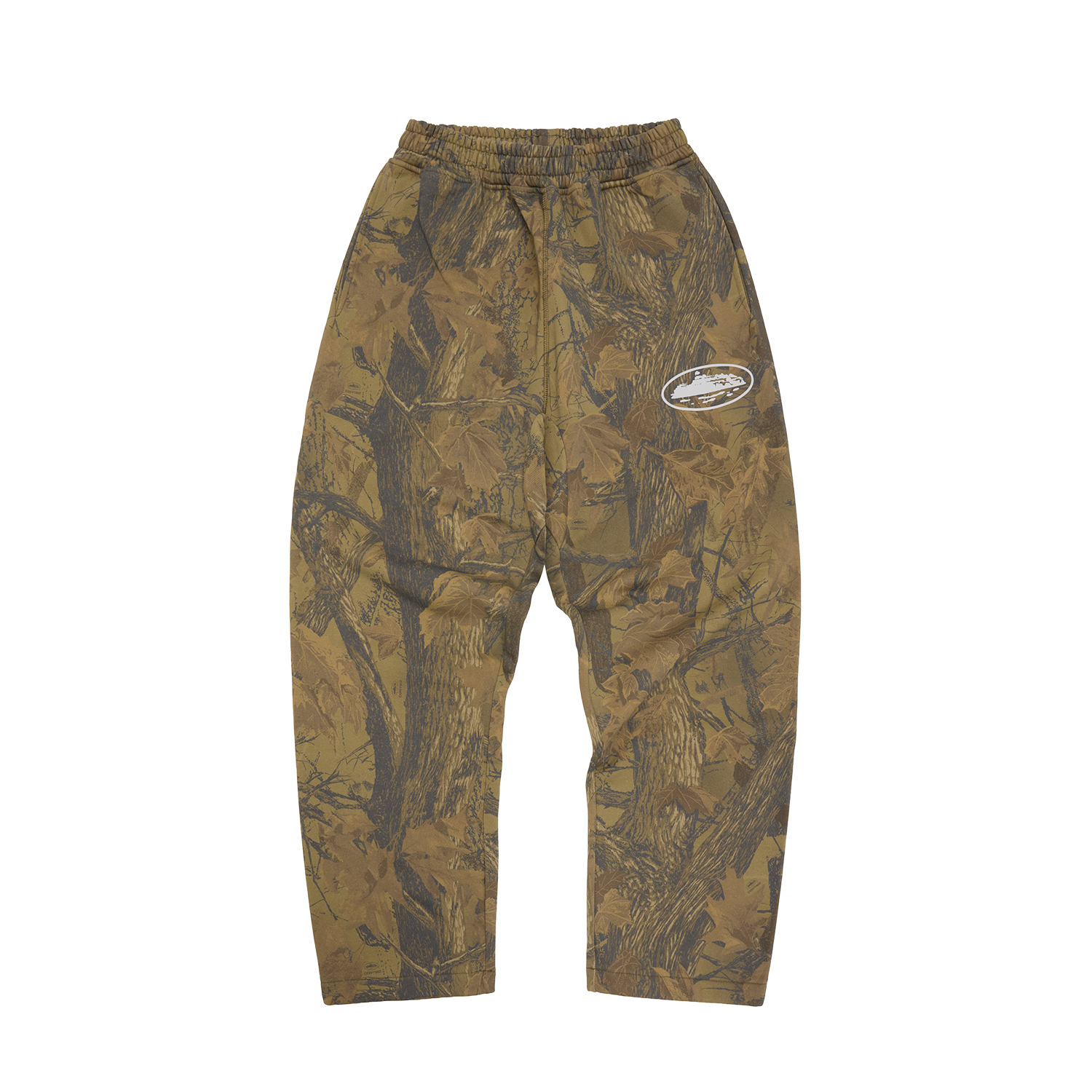 ISLAND PUFF PRINT OPEN HEM SWEATPANT [FOREST CAMO]