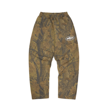 ISLAND PUFF PRINT OPEN HEM SWEATPANT [FOREST CAMO]