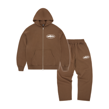 ISLAND PUFF PRINT TRACKSUIT [BROWN]
