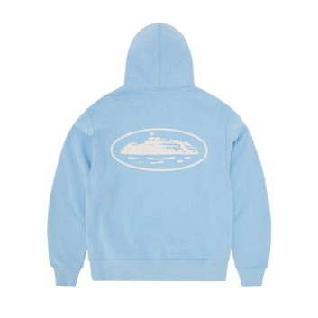 ISLAND PUFF PRINT ZIP HOODIE [BABY BLUE]