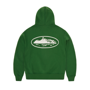 ISLAND PUFF PRINT ZIP HOODIE [GREEN]