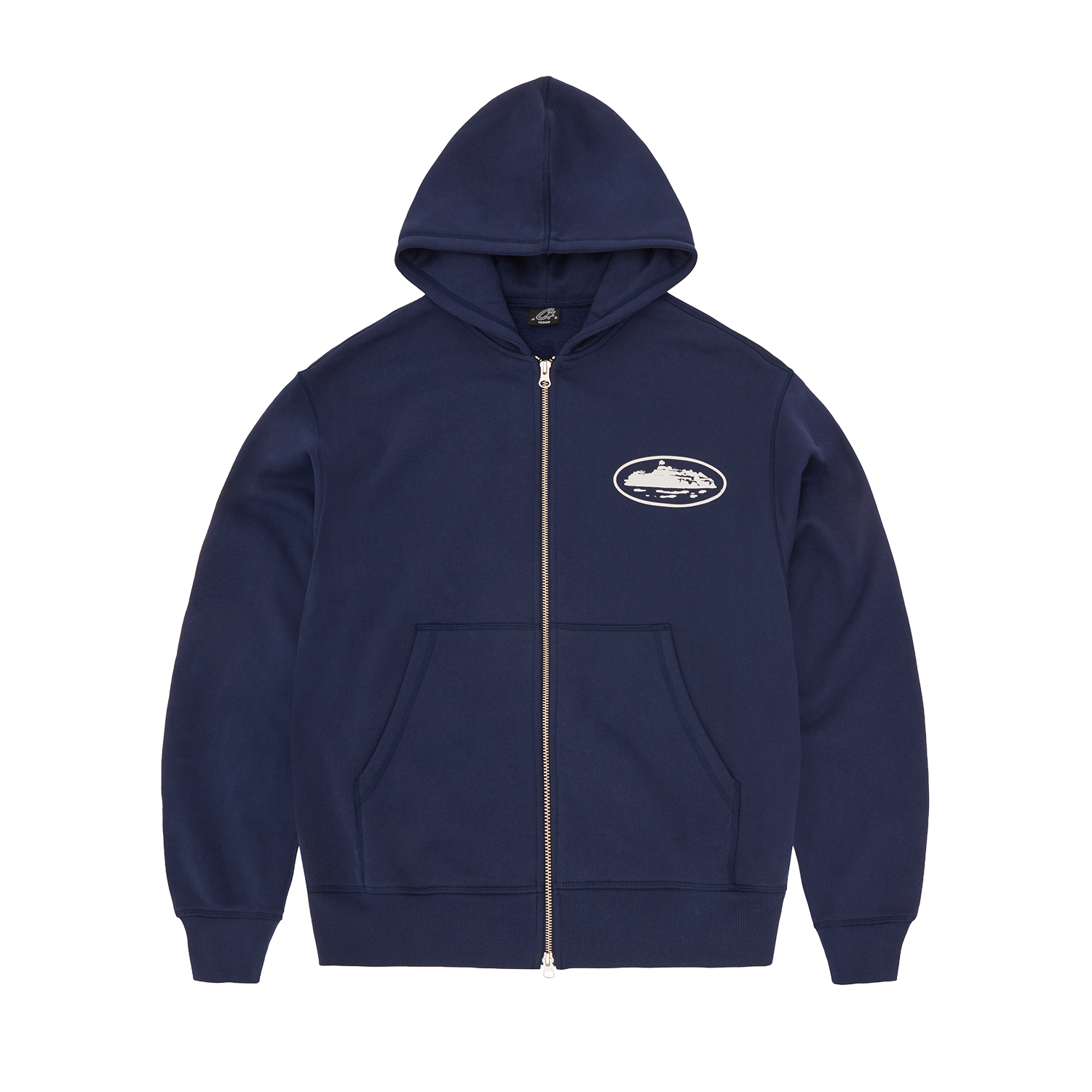ISLAND PUFF PRINT ZIP HOODIE [NAVY]