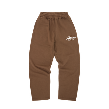 ISLAND PUFF PRINT OPEN HEM SWEATPANT [BROWN]