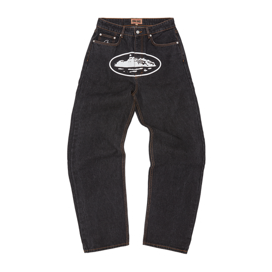 ISLAND BAGGY JEANS [WASHED BLACK]