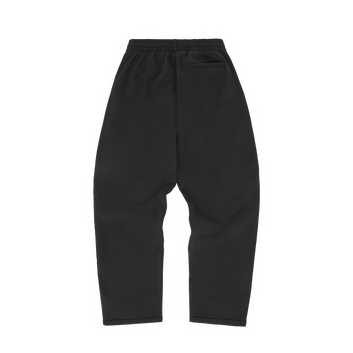 ISLAND PUFF PRINT OPEN HEM SWEATPANT [BLACK]