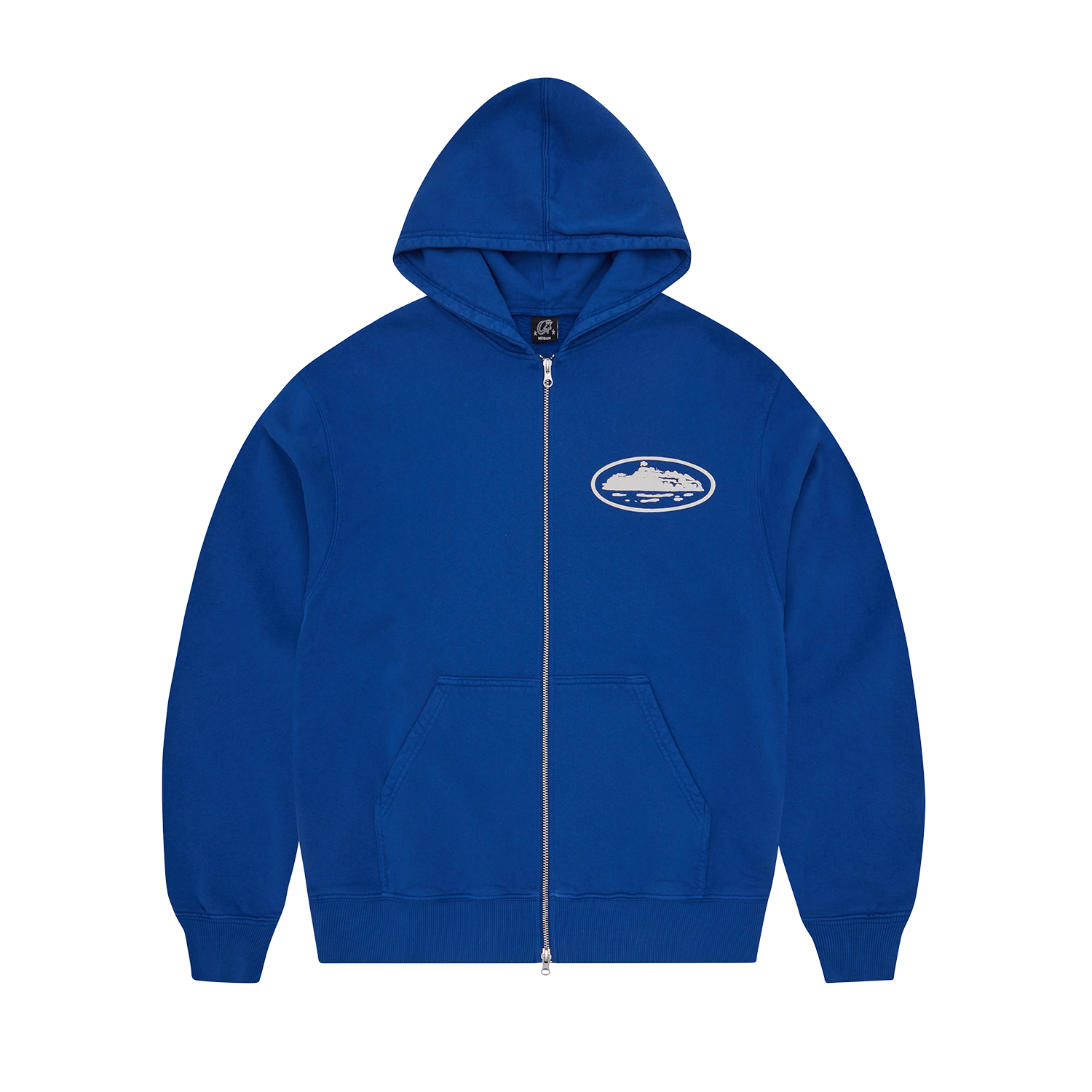 ISLAND PUFF PRINT ZIP HOODIE [WASHED ROYAL]