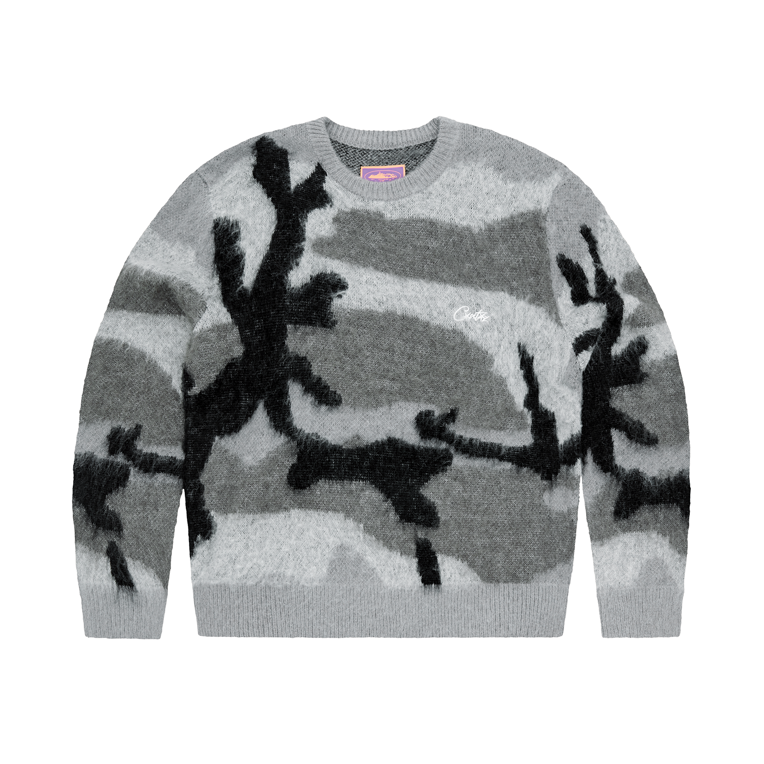 MOHAIR KNIT SWEATER [GREY CAMO]