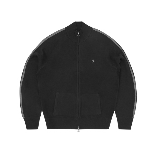 VVS KNIT ZIP UP [BLACK & GREY]