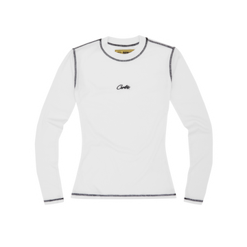 WOMENS MESH LONGSLEEVE TOP [WHITE]