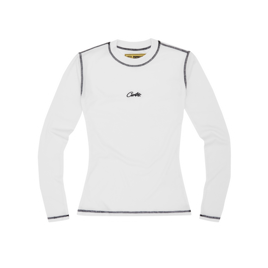 WOMENS MESH LONGSLEEVE TOP [WHITE]