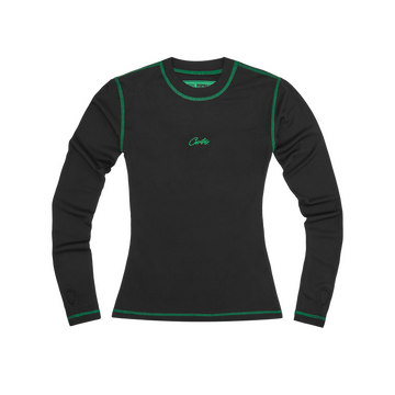 WOMENS MESH LONGSLEEVE [BLACK & GREEN]
