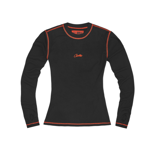 WOMENS MESH LONGSLEEVE [BLACK & RED]