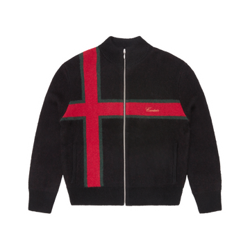 LUX KNIT ZIP UP [BLACK]