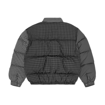 COLLAR BOLO DOWN JACKET [BLACK PLAID]