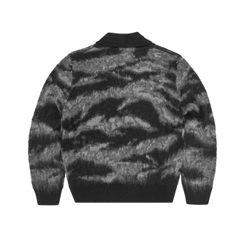 MOHAIR FUZZY COLLAR SWEATER [BLACK CAMO]