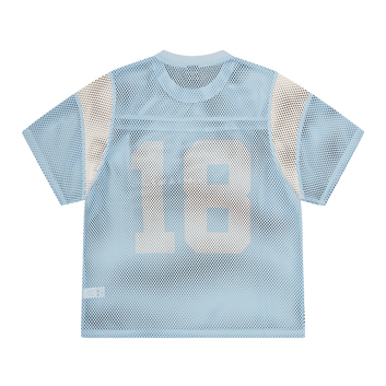 OPEN MESH PANEL JERSEY [BABY BLUE/WHITE]