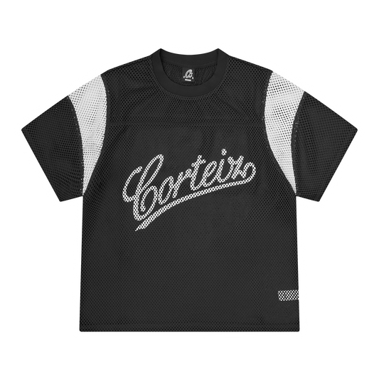 OPEN MESH PANEL JERSEY [BLACK/WHITE]