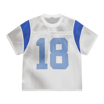 OPEN MESH PANEL JERSEY [WHITE/BLUE]