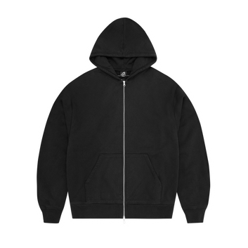 LUNDUN STITCH ZIP HOODIE [TRIPLE BLACK]