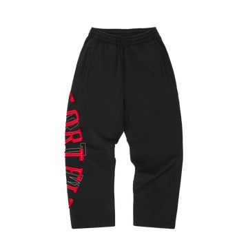 LUNDUN STITCH OPEN HEM SWEATPANT [BLACK]