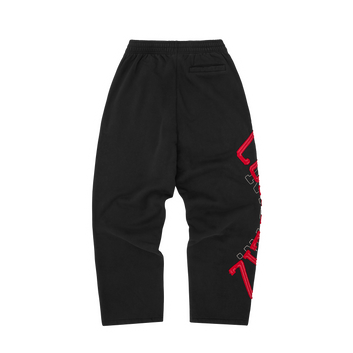 LUNDUN STITCH OPEN HEM SWEATPANT [BLACK]