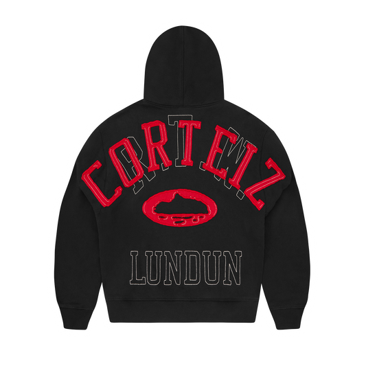 LUNDUN STITCH ZIP HOODIE [BLACK]