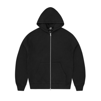 LUNDUN STITCH ZIP HOODIE [BLACK]