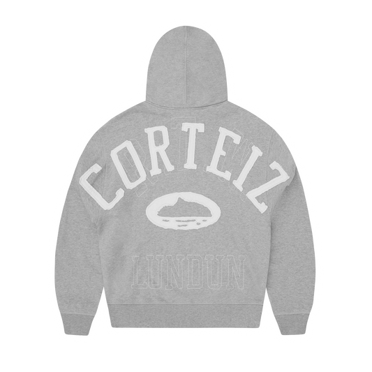 LUNDUN STITCH ZIP HOODIE [HEATHER GREY]