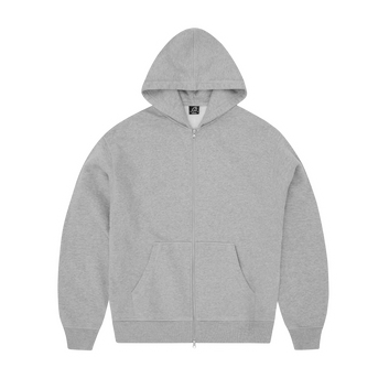 LUNDUN STITCH ZIP HOODIE [HEATHER GREY]