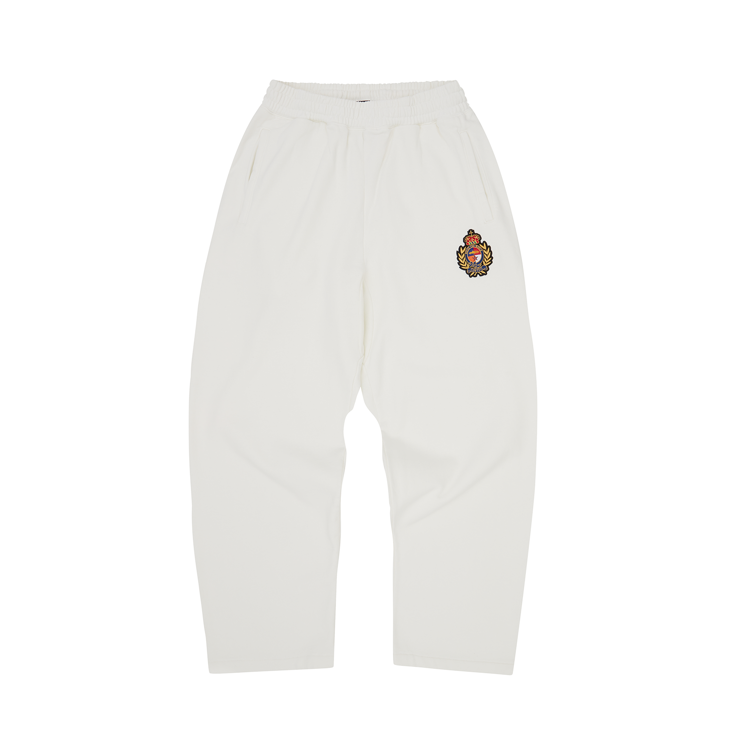 ROYALE CREST OPEN HEM SWEATPANT [CREAM]