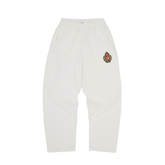 ROYALE CREST OPEN HEM SWEATPANT [CREAM]