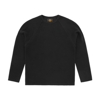 STAR RAGLAN WAFFLE THERMAL [BLACK]